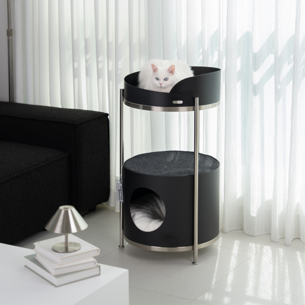 고양이 3단 캣타워 Black