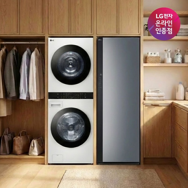 LG 트롬 오브제컬렉션 워시타워 + LG 스타일러 (W2421WAMR + SC5GMR52)