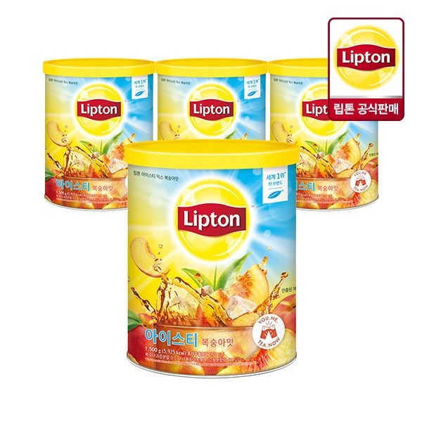 립톤 아이스티 믹스 복숭아맛 1.5kg 4개