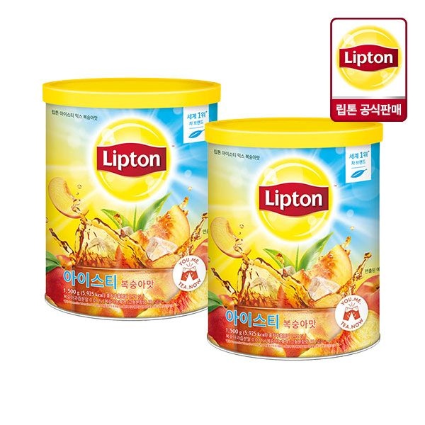립톤 아이스티 믹스 복숭아맛 1.5kg 2개