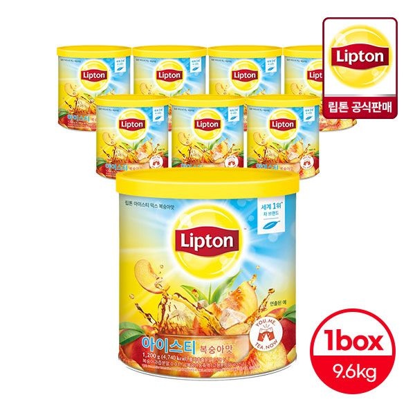 립톤 아이스티 믹스 복숭아맛 1.2kg 8개