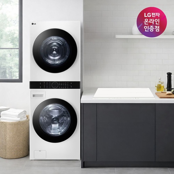 LG 트롬 오브제컬렉션 워시타워+디오스 인덕션(W2421WAMR + BEI3QKHLOE)