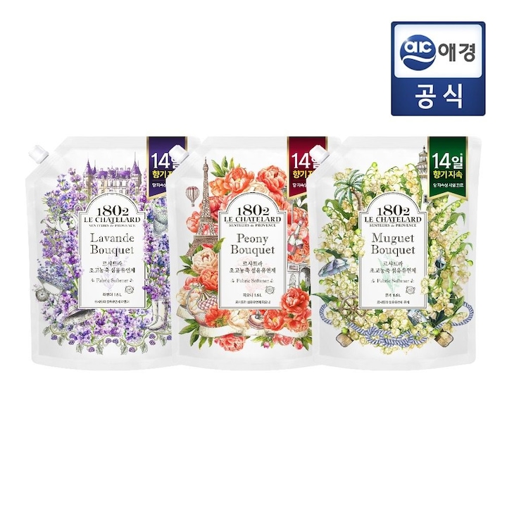 [오늘의집] 애경 르샤트라 고농축 섬유유연제 1.6LX3개