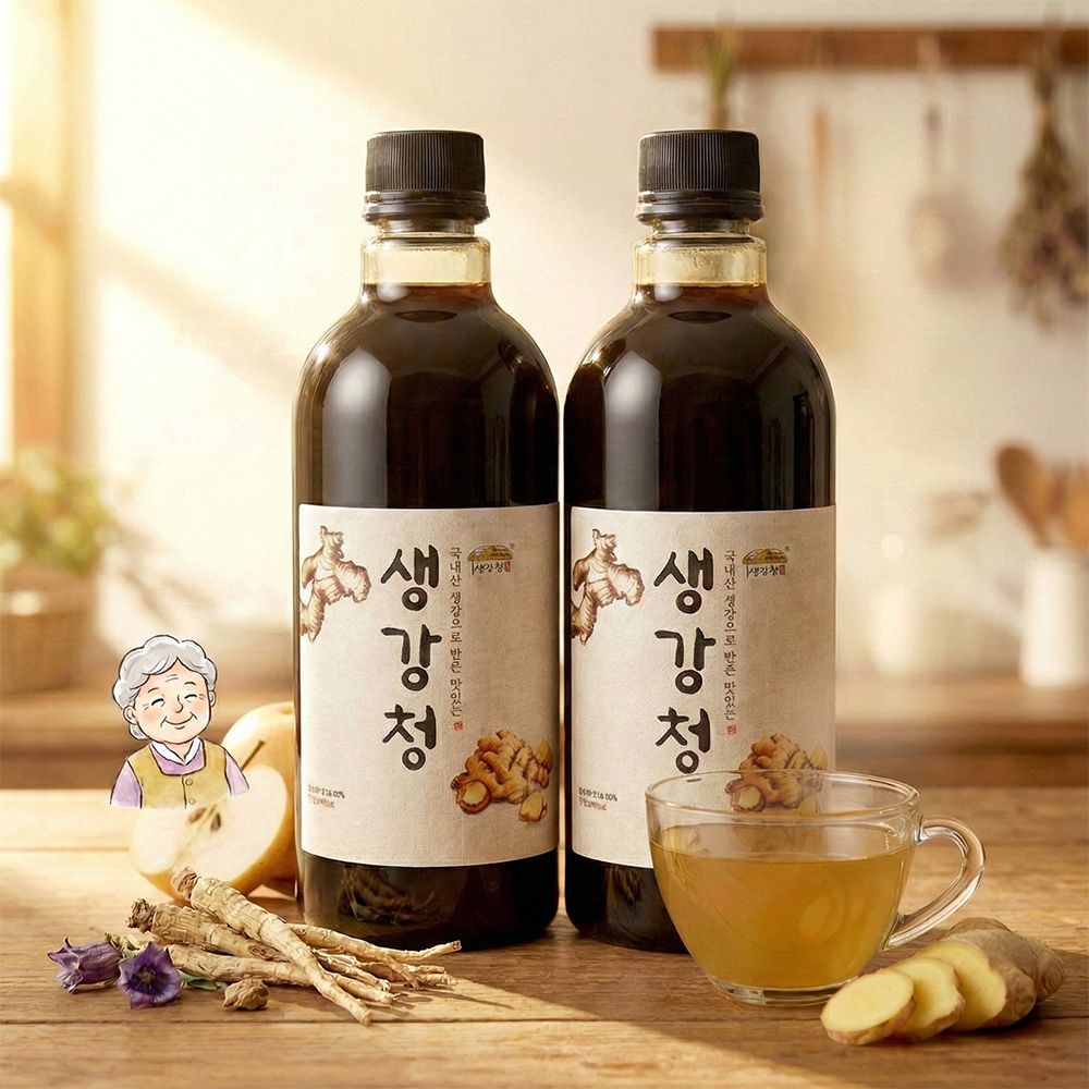국내산 생강청 1000ml 2병 가격 비교 맛 디오션 국내산 생강청 1000ml 2병