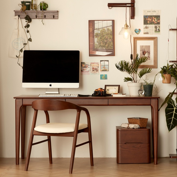 오름 원목 책상 컴퓨터 데스크 수납 테이블 1600 2color