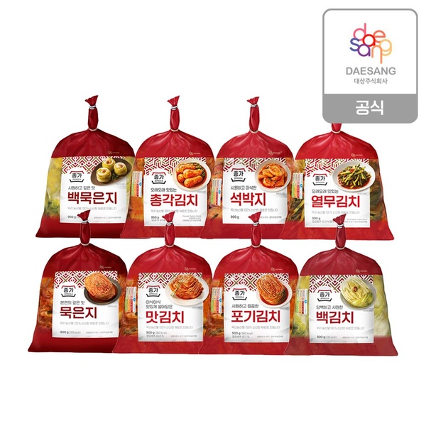 별미김치850g 8종(맛김치/총각김치/포기김치 외) 3개 균일가 골라담기