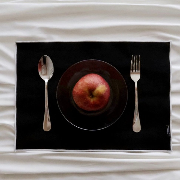 프렌치 누아르 리즈레 패브릭 핸드메이드 키친크로스 코스터 40x30cm 11x11cm