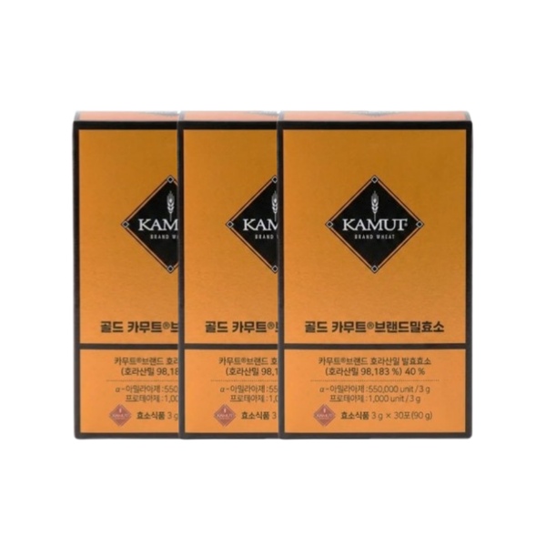 골드카무트 브랜드밀 효소 그레인온 골드카무트효소 3g 30포 x 3박스 (6개월분)