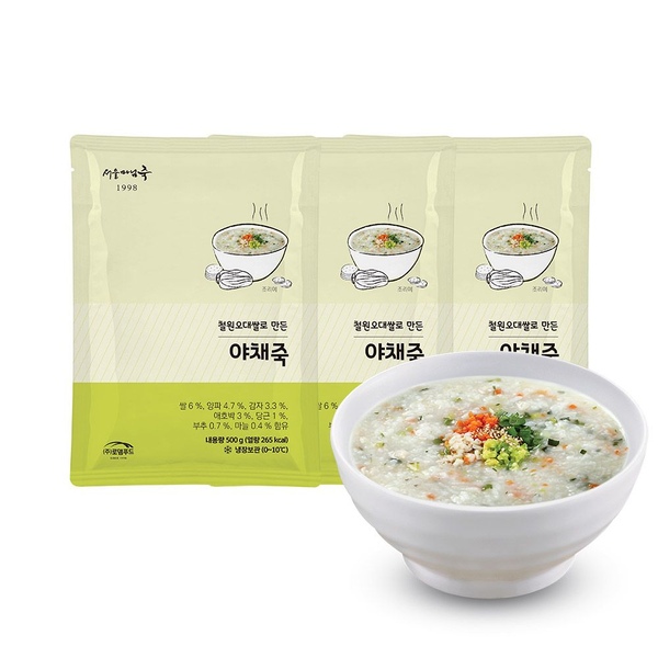 야채죽 500g 3팩 Set