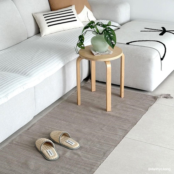 인도 핸드메이드 팔레트 코튼100% 테슬 양면 러그 4size 5Color