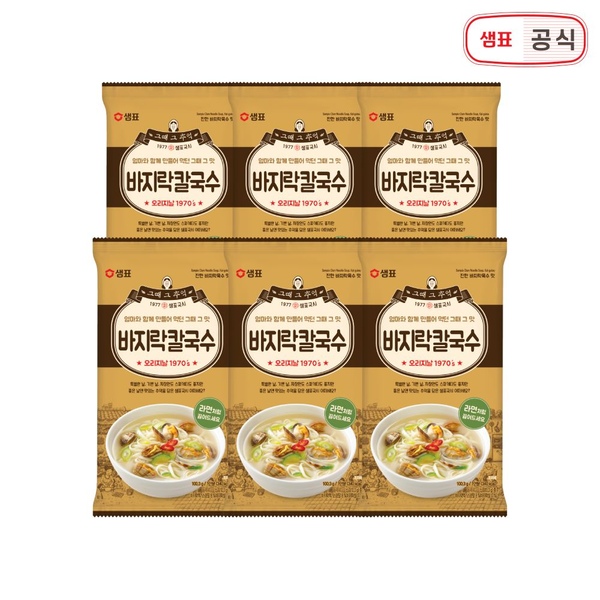 바지락칼국수 100g*6