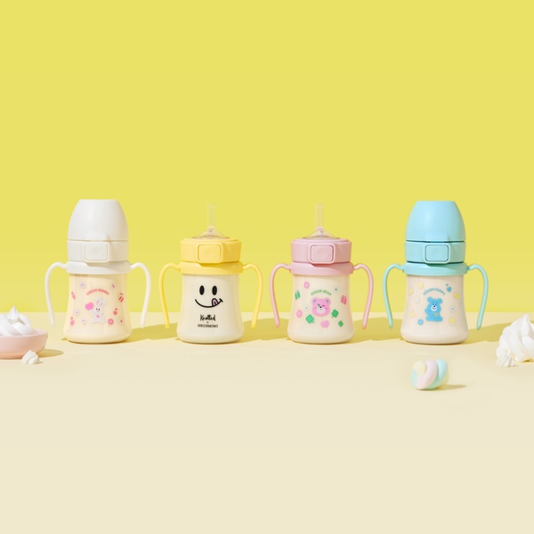 노티드 콜라보 PPSU 빨대컵 200ml (스마일/슈가베어/크림버니/도우퍼피 택 1)