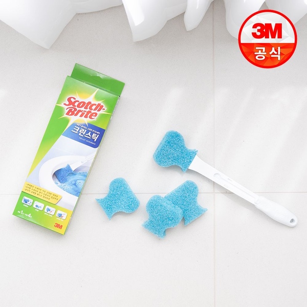 변기청소용 크린스틱 핸들+리필 4개