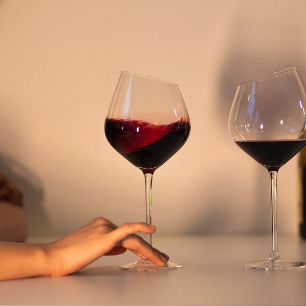 틸트 크리스탈와인잔 고급 와인잔 2P 세트 명품 고블렛잔