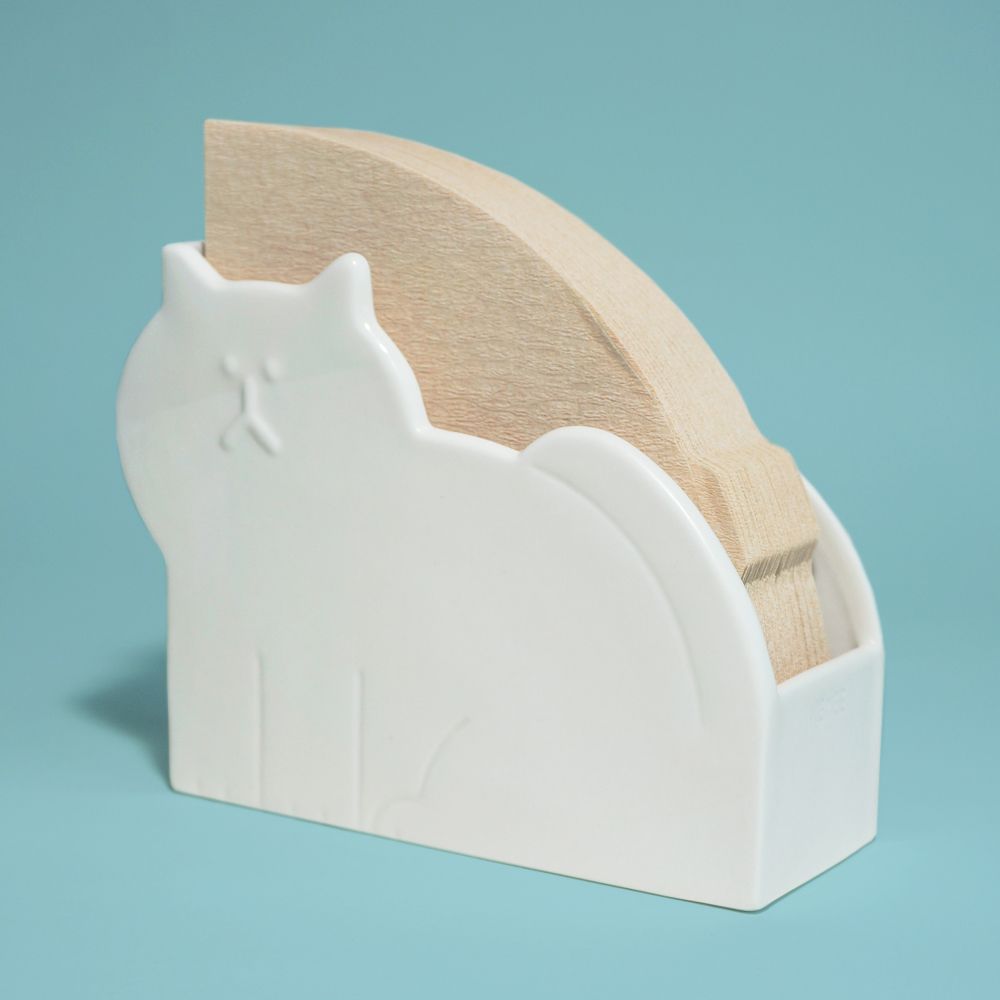 오늘의집 고양이 커피필터 보관함 도자기 냅킨 홀더