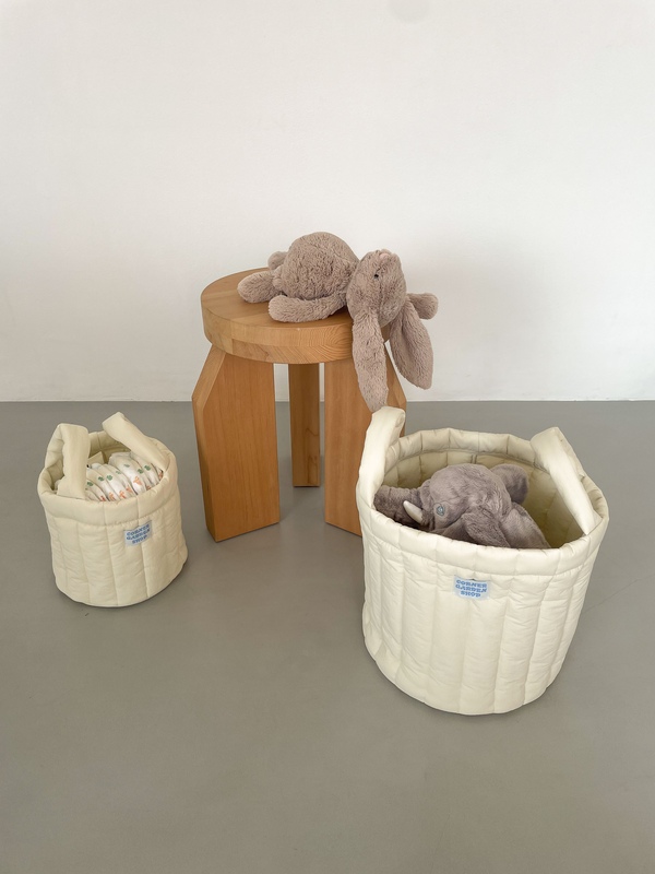 패브릭 패딩 바스켓 Fabric padding basket 누빔 장난감바구니