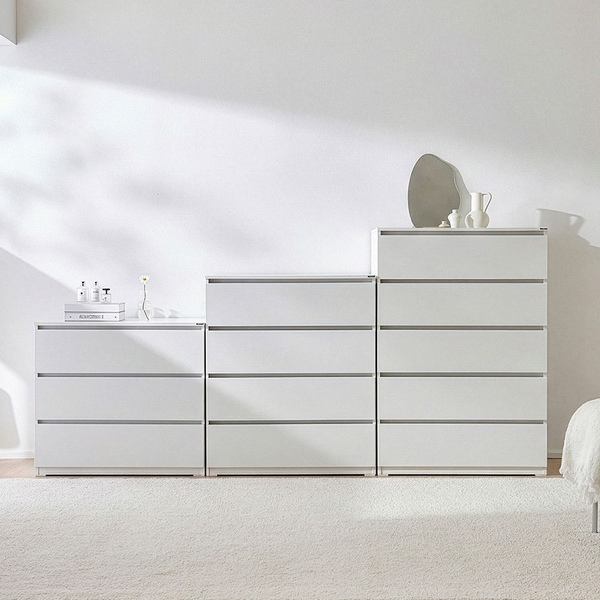 라임 속 깊은 광폭 600/800 서랍장 3단/4단/5단 3colors