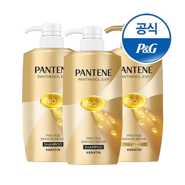 팬틴 프레스티지 데미지 리페어 샴푸/린스 750ml 3개