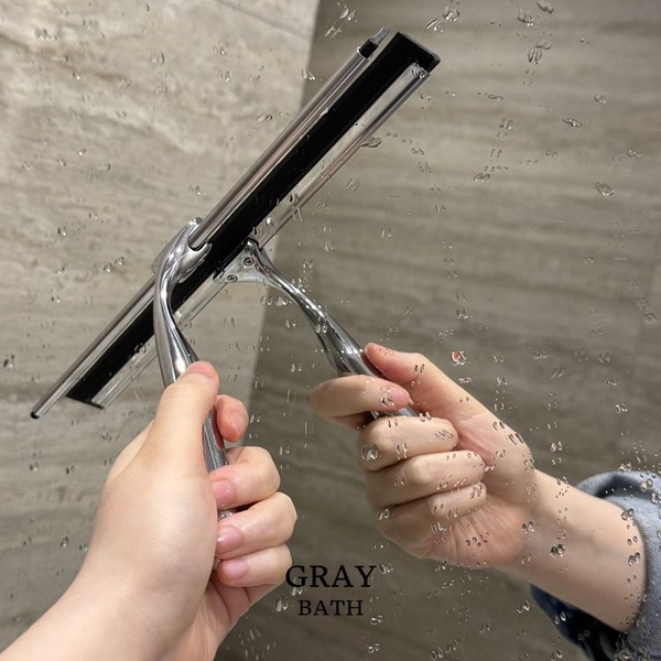 욕실 스퀴지 물기제거 거울닦이 스텐 메탈릭