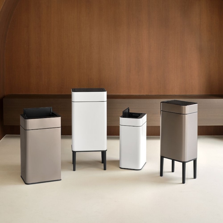 [오늘의집] 하우스레시피 [오늘의집 단독] 12시간마다 자동살균 화이트/스텐430 센서휴지통 20L/30L