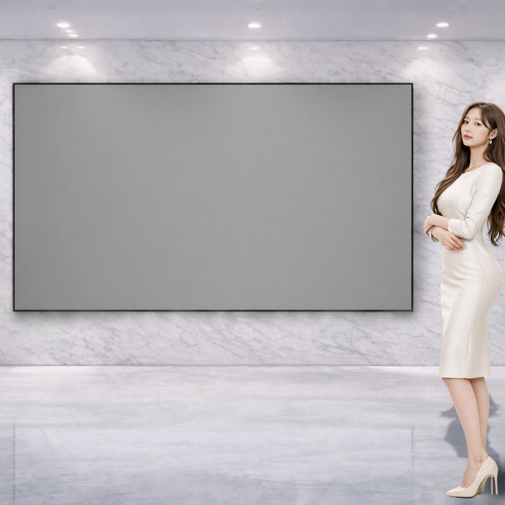 태리 CLR 빔스크린 액자형 프리미엄블랙 초단초점 10mm 블랙 베젤