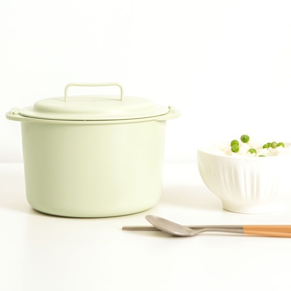 [오늘의집 단독] 이지라이트 전자레인지 저당밥솥-세이지그린 (찜기겸용)