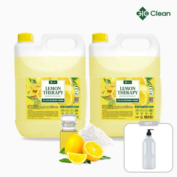 레몬테라피 주방세제 4L X 2개 공병 1L증정 레베식
