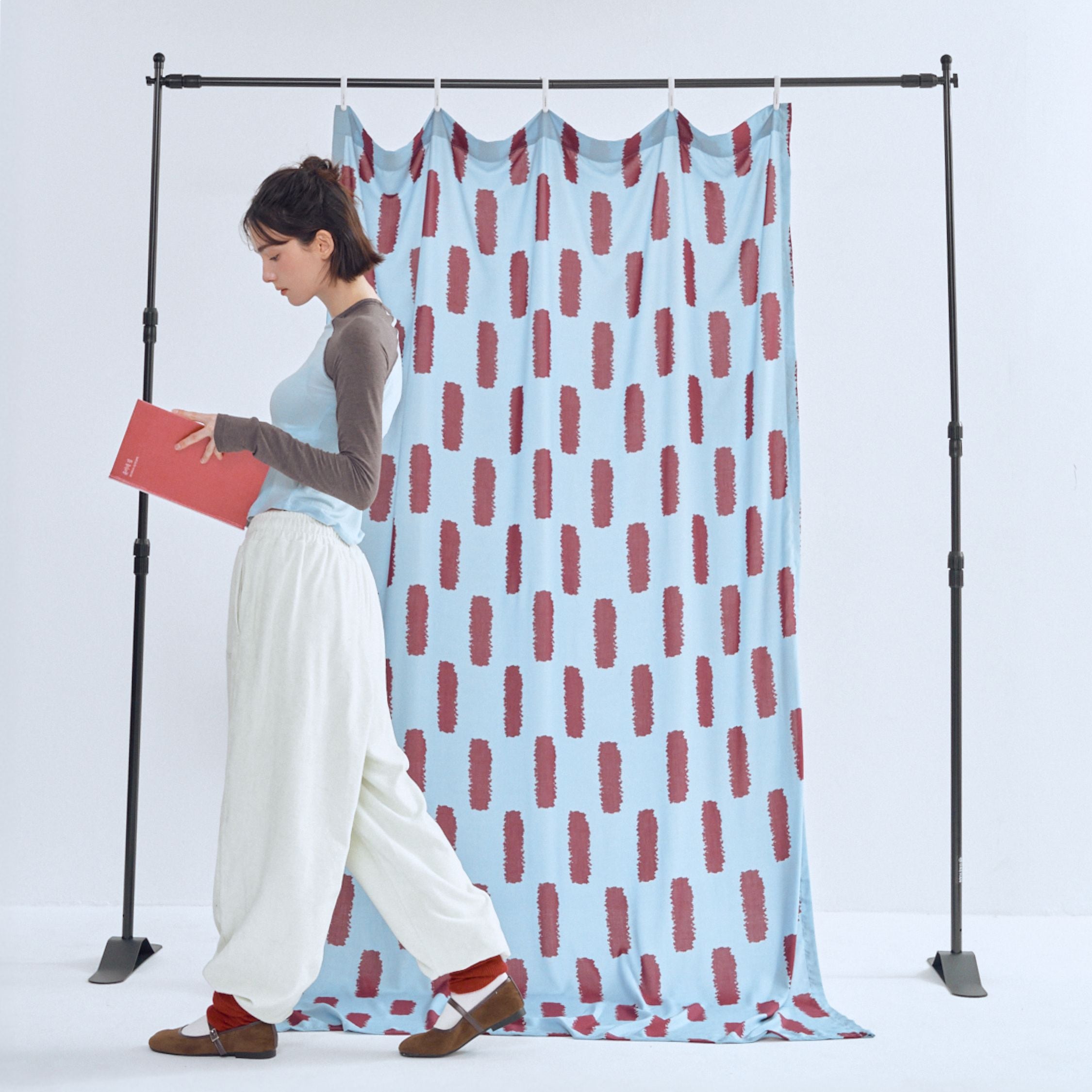 TONOVE Brick Stripe 目隠しカーテン ［3色・2サイズ］ グリーン