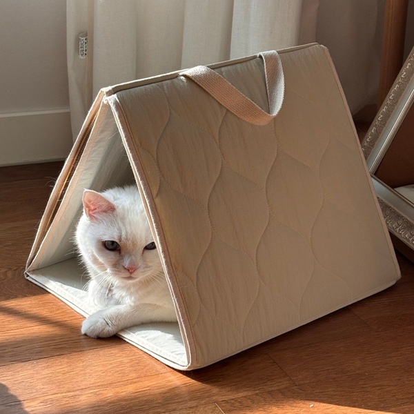 고양이 누빔삼각터널