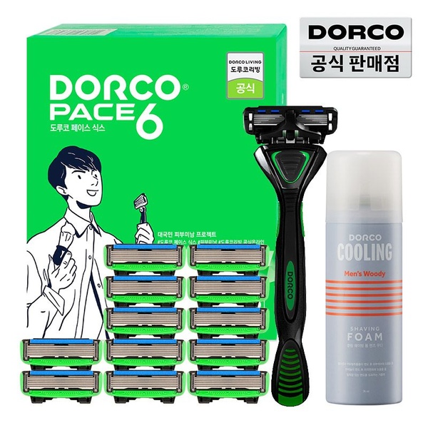 페이스6 면도 기획세트 2호 ( 면도기+날 총 13입+쉐이빙폼)