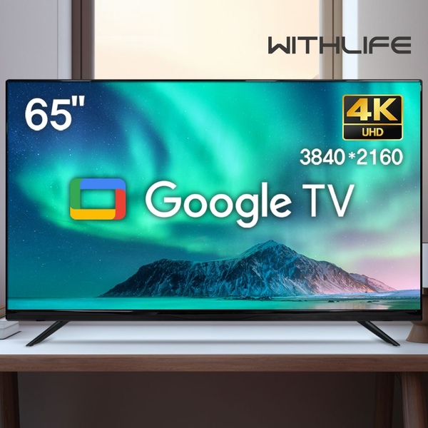 구글 165cm(65인치) 4K UHD 스마트TV 최신형 대기업정품패널 안드로이드 고화질