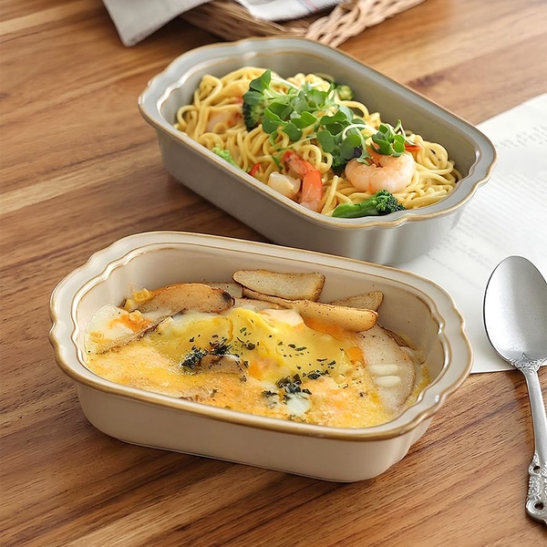 루체 오븐볼 그라탕기 (2colors) 타원 오븐 그릇 스파게티 파스타 콘치즈 보울