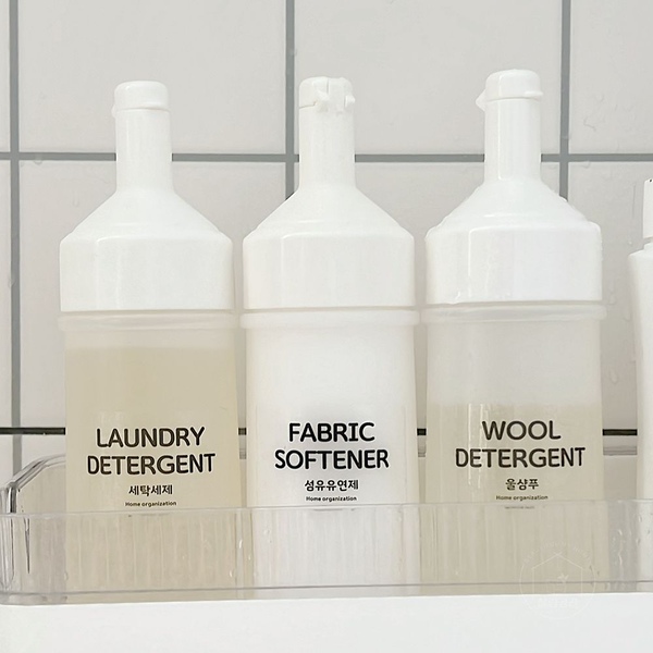 살림공간 미니 세제통 5개입 300ml 500ml 세제 소분 보관용기