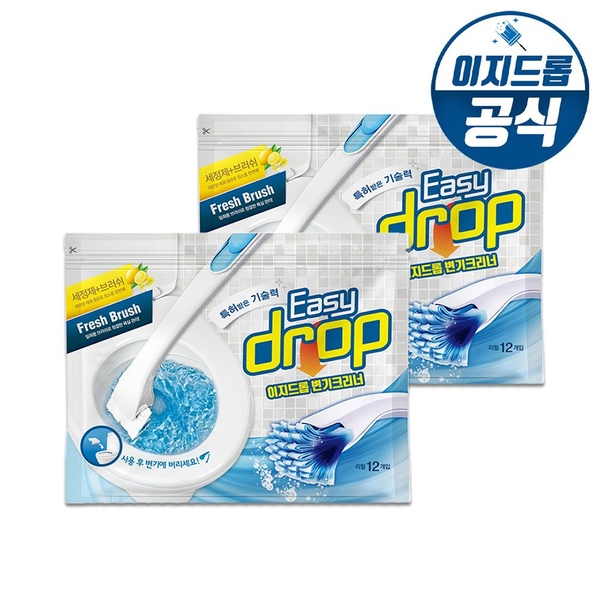 변기크리너 리필브러쉬 2팩 (24개입/ 핸들 미포함) /변기청소리필 변기청소 변기클리너