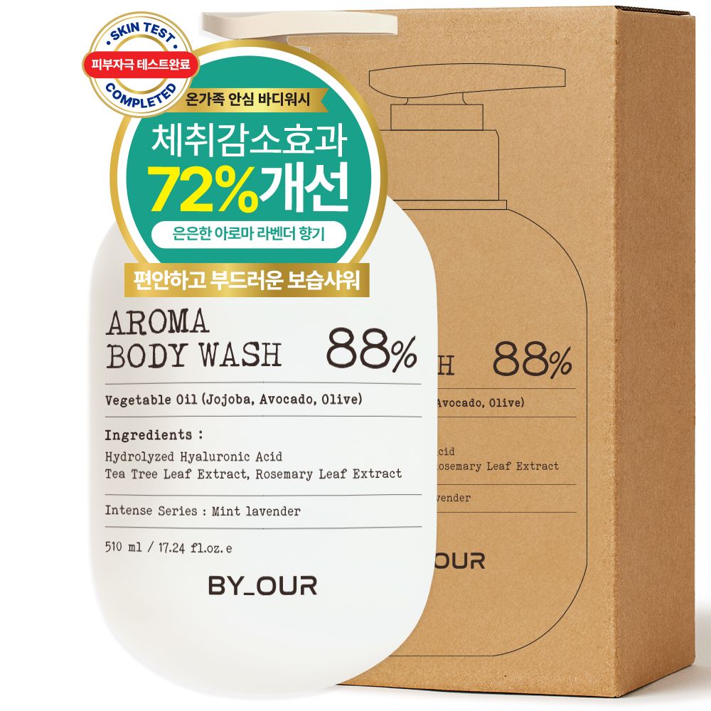 바이아우어 바이아우어 아로마 약산성 퍼퓸 바디워시 민트라벤더향, 510ML