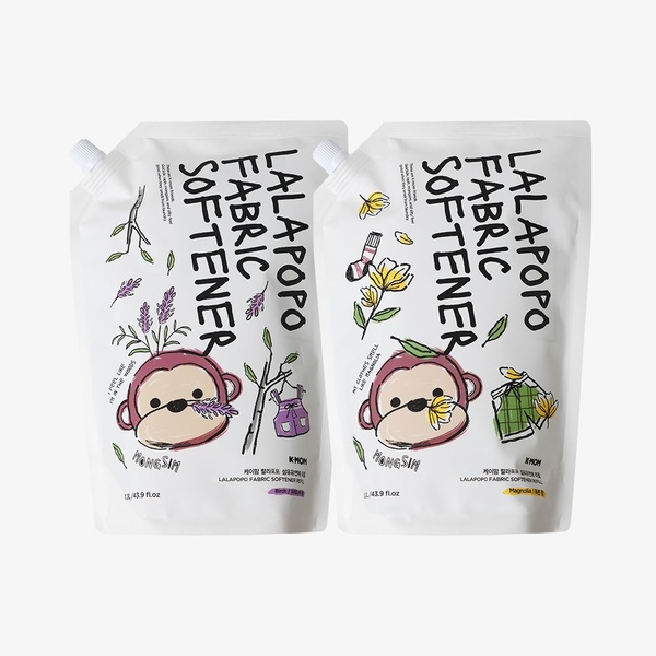 케이맘 랄라포포 섬유유연제리필 1.3L X 2팩 (목련+자작)