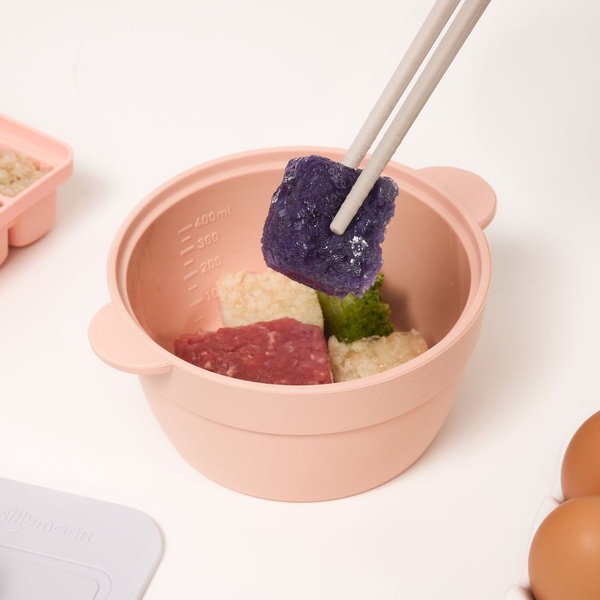 국내생산 크림 실리콘 이유식 찜기 518ml