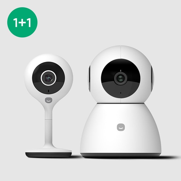 1+1 스마트 홈카메라 고정형 + Pro 5MP 500만화소 홈캠 홈 CCTV 펫캠