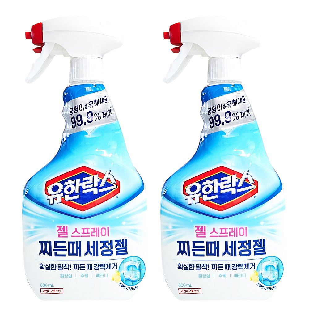 유한크로락스 유한락스 젤 스프레이 찌든때 세정젤 600mlx2개
