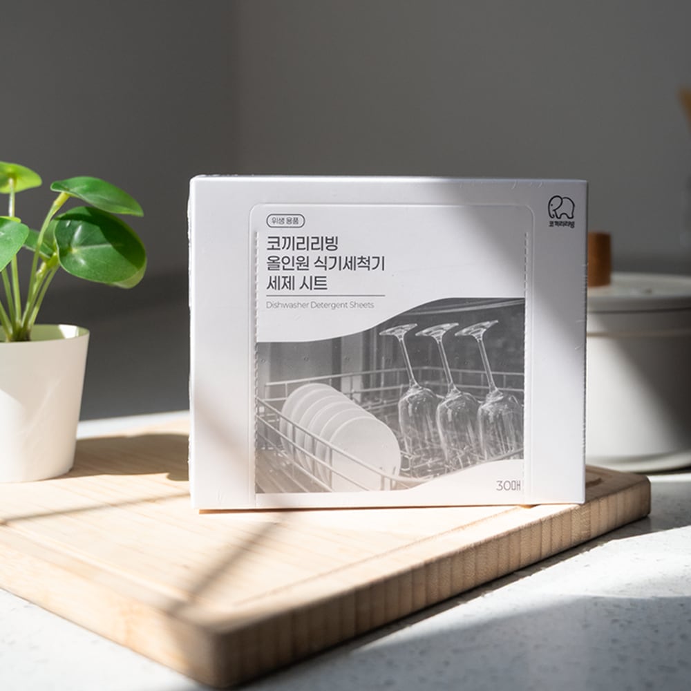 코끼리리빙 코끼리리빙 식기세척기세제 시트 올인원 1BOX 30매입 용량에 맞게 찢어서 사용