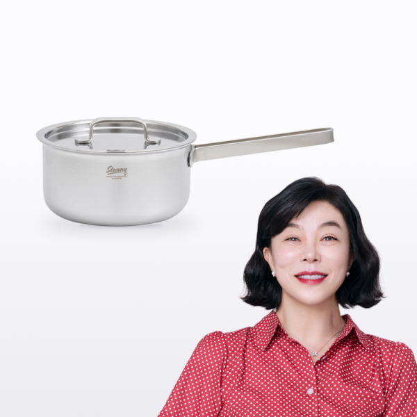 무연마제 스테인리스 통5중 편수 이유식 냄비 16cm