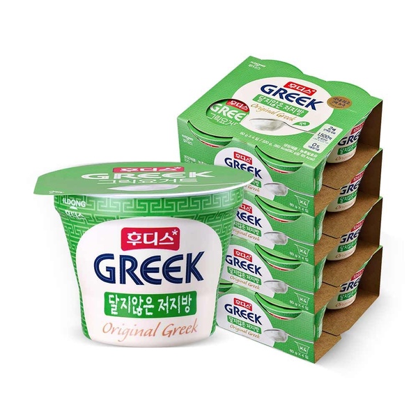 후디스 그릭요거트 달지않은 저지방 80g*16개