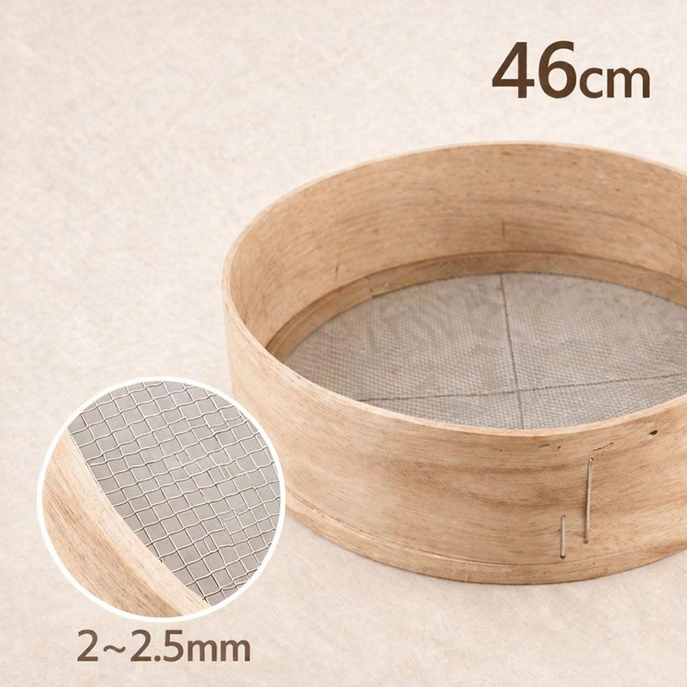 오늘의집 국산 전통 대형 나무체 46cm 2~2.5mm 깨체 ( 고추체 빵체 큰체 다용도 베이킹 )