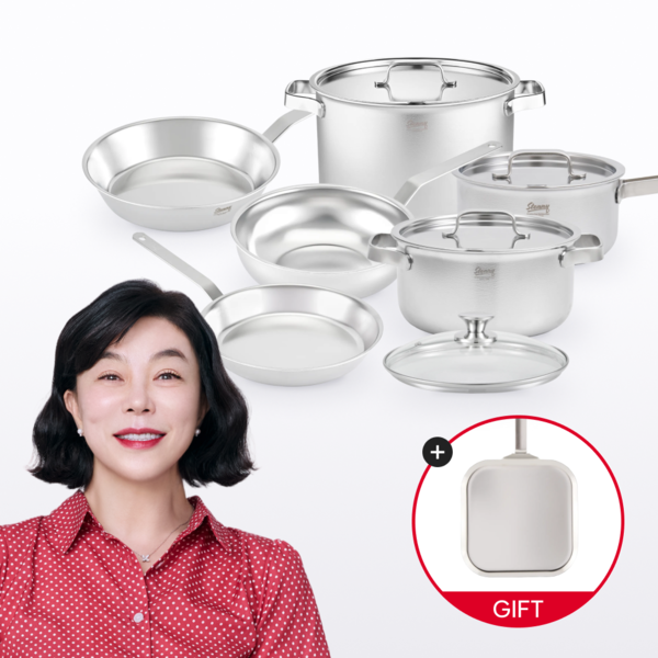 [단독구성] 무연마제 스테인리스 통5중 시그니처 7종 풀세트 + GIFT 사각팬28cm