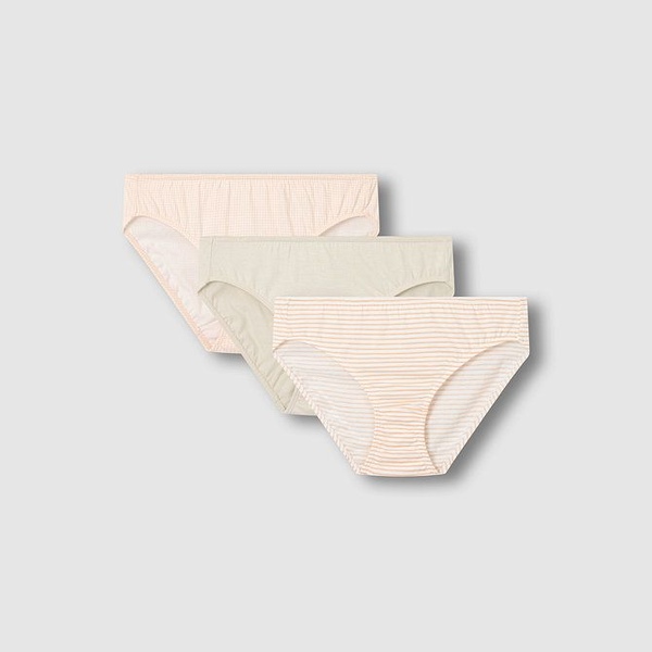 여 코튼 체크 힙허거 팬티 3매 (3 sizes)(3 colors)