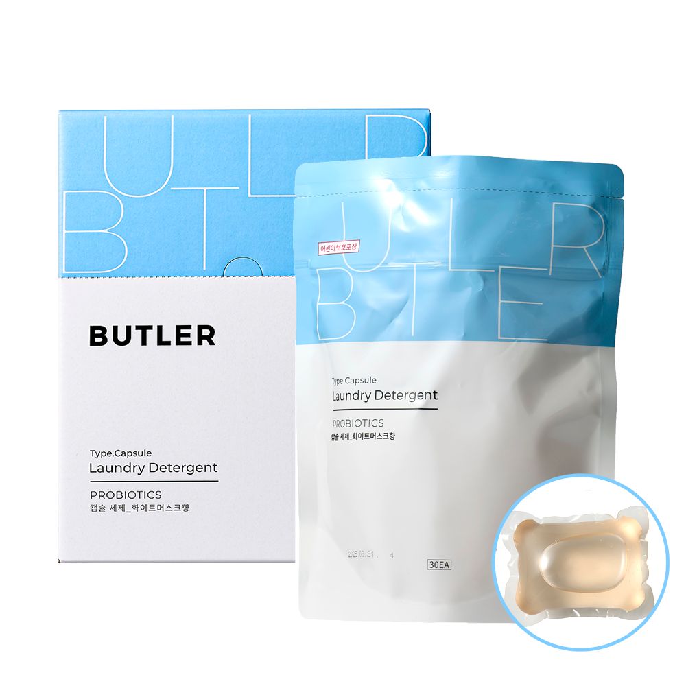 버틀러(BUTLER) 버틀러 캡슐세제(화이트머스크 향) 1박스(30EA)
