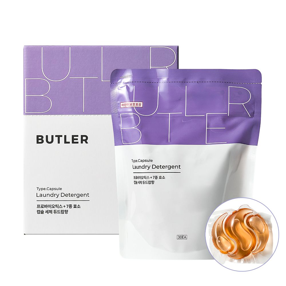 버틀러(BUTLER) 버틀러 캡슐세제(듀드랍 향) 1박스(30EA)