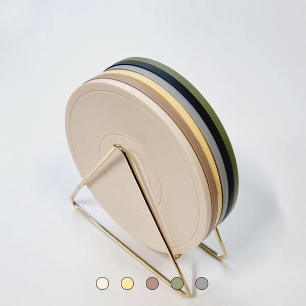 베이직 라인 실리콘 냄비 받침 6.5T 받침대 6color