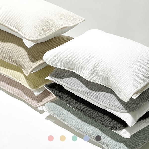 1+1 국내생산 목화솜 간편탈부착 60수 순면 밴딩 베개커버 8colors