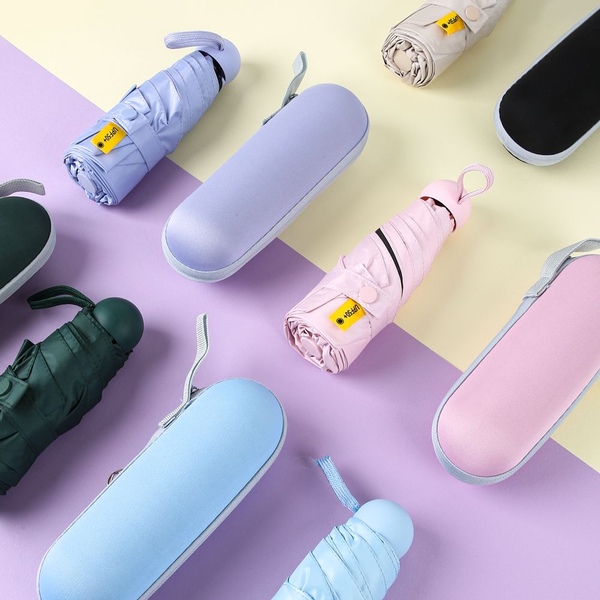 파우치포함 베이비 미니우산 초경량 UV자외선 차단 우양산 3단우산 6colors